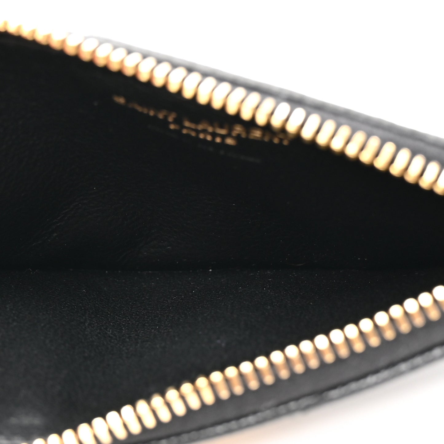 Grain De Poudre Matelasse Chevron Monogram Fragments Zippered Card Case Black