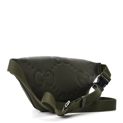 Gucci Piuma Calfskin Jumbo GG Embossed Small Belt Bag Dark Green 5 of 19