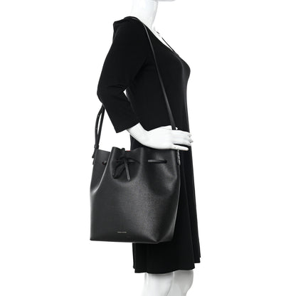 Mansur Gavriel Saffiano Bucket Bag Black Flamma 2 of 15