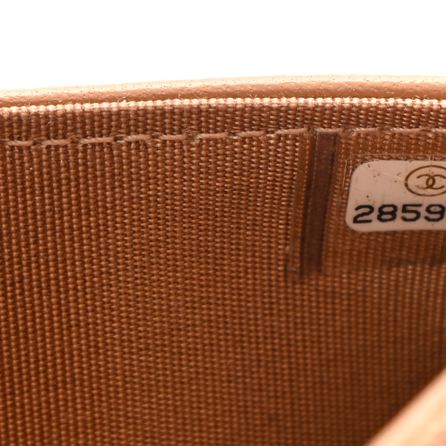 Chanel Lambskin Chevron Quilted Boy Wallet On Chain WOC Brown 8 of 12