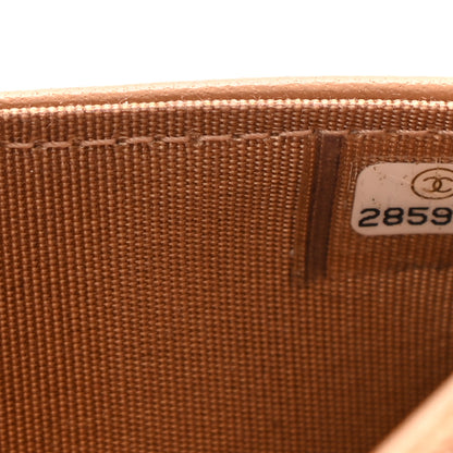 Chanel Lambskin Chevron Quilted Boy Wallet On Chain WOC Brown 8 of 12