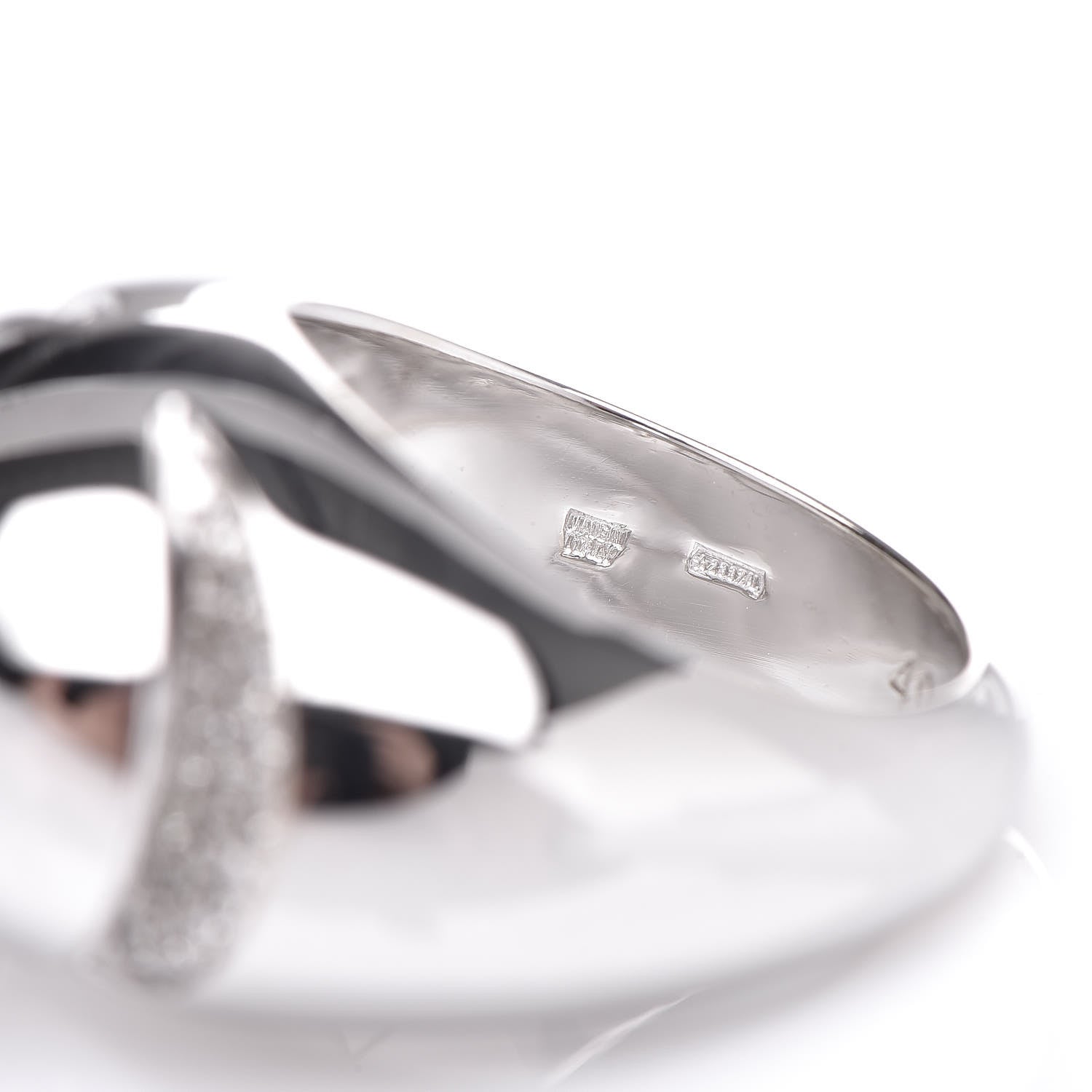 Bulgari 18K White Gold Diamond Dome Ring 49 4.75 8 of 8