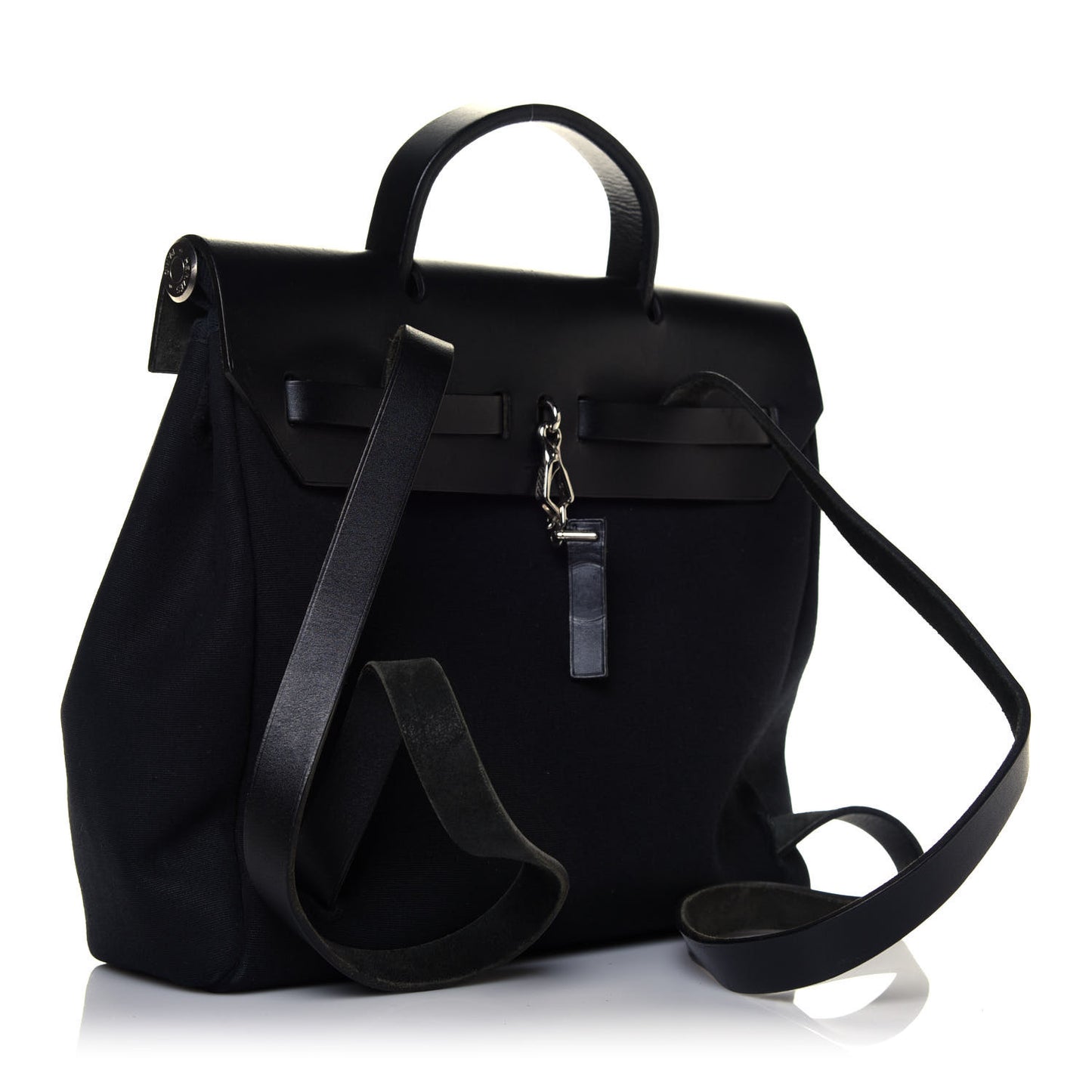 Toile Vache Calfskin Herbag 30 PM Backpack Black