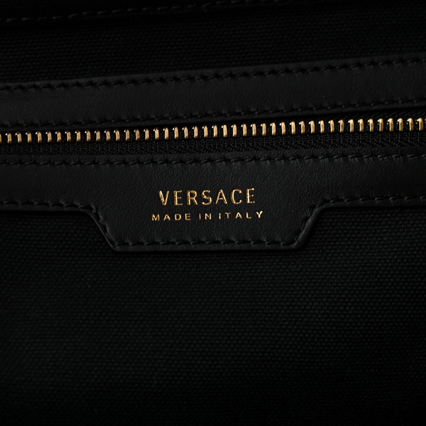 Canvas Suppler Calfskin Cabas GV Signature Tote Black