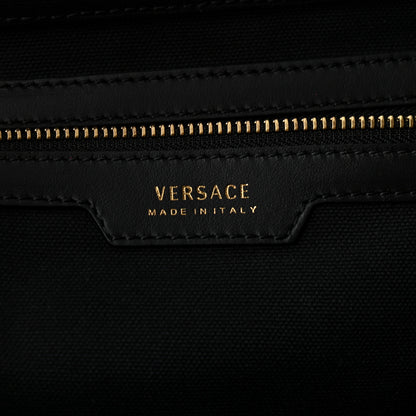 Versace Canvas Suppler Calfskin Cabas GV Signature Tote Black 4 of 10