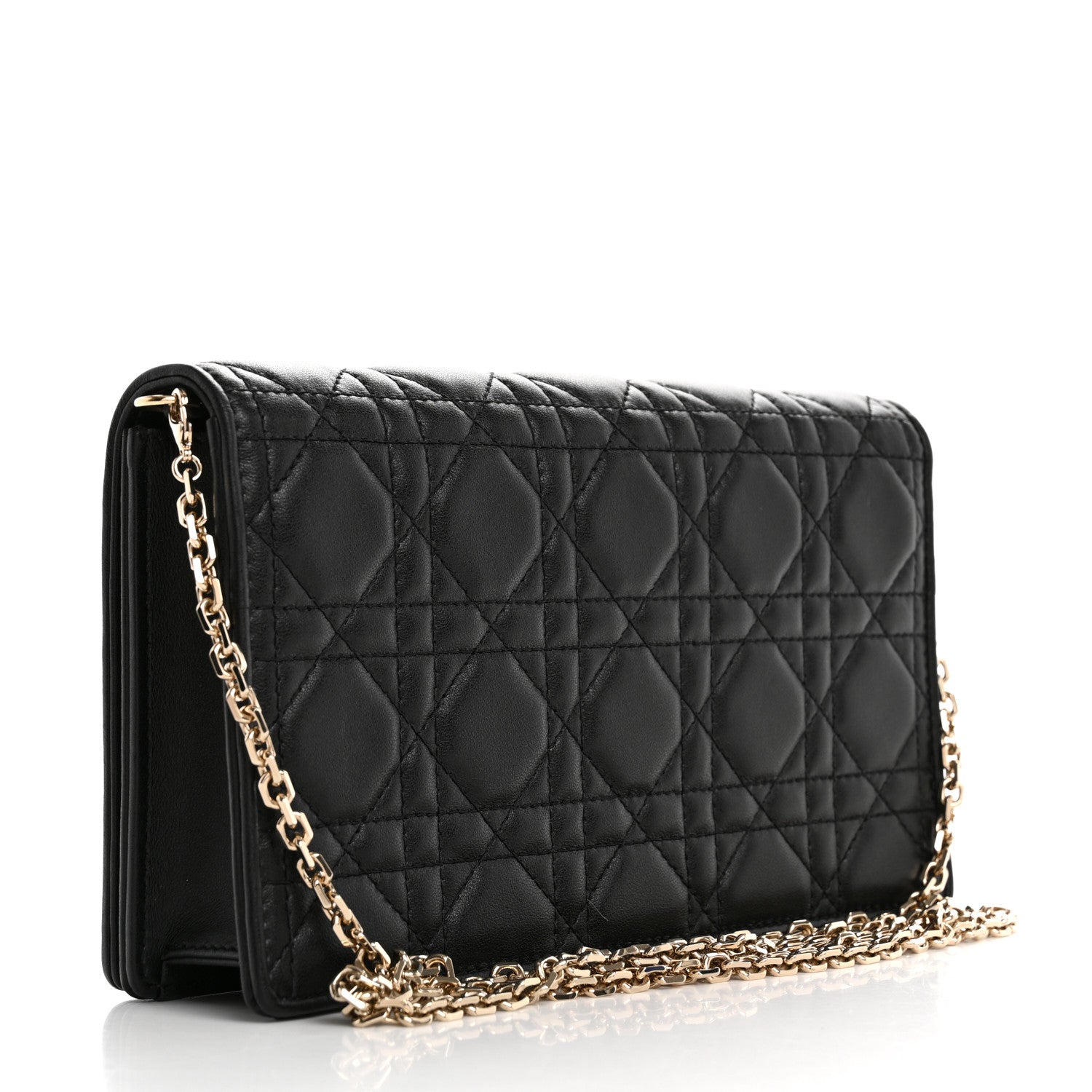 Christian Dior Lambskin Cannage Lady Dior Pouch Black 4 of 13