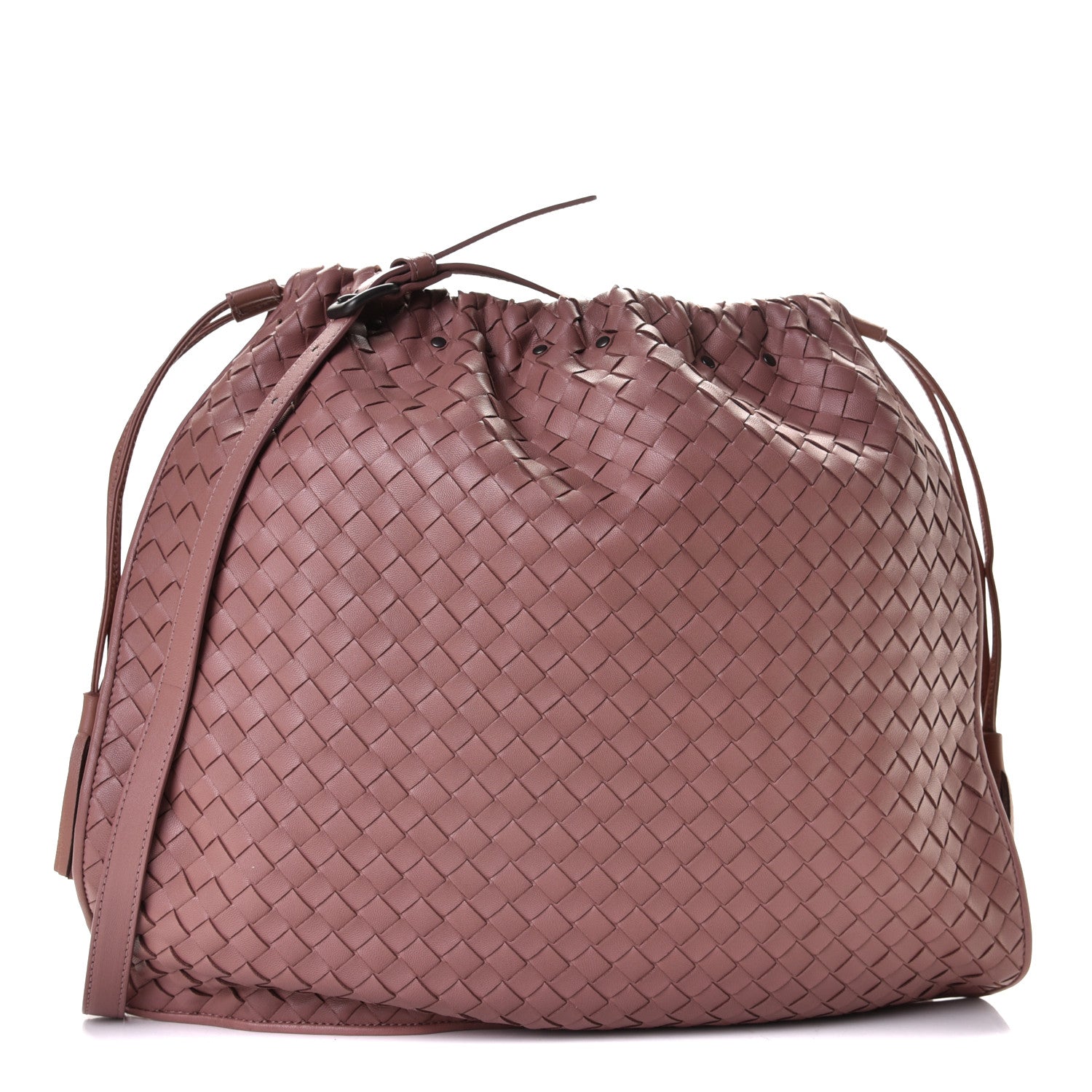 Bottega Veneta Nappa Intrecciato Medium Drawstring Tassel Tote Violet 1 of 8