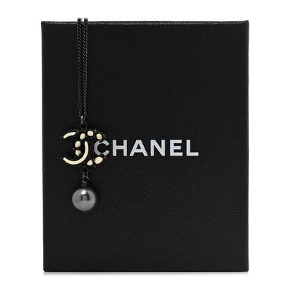 Chanel Pearl CC Pendant Necklace Ruthenium Grey 9 of 9