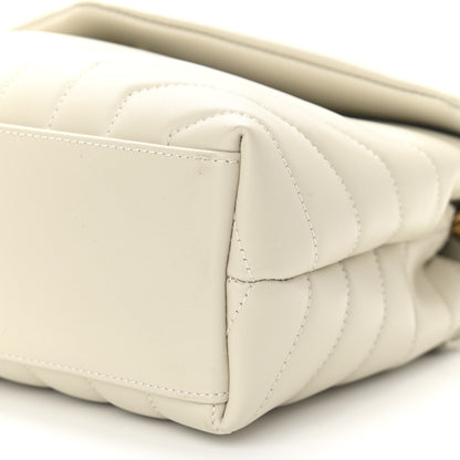 Saint Laurent Calfskin Y Quilted Monogram Small Loulou Chain Satchel Crema Soft 10 of 10