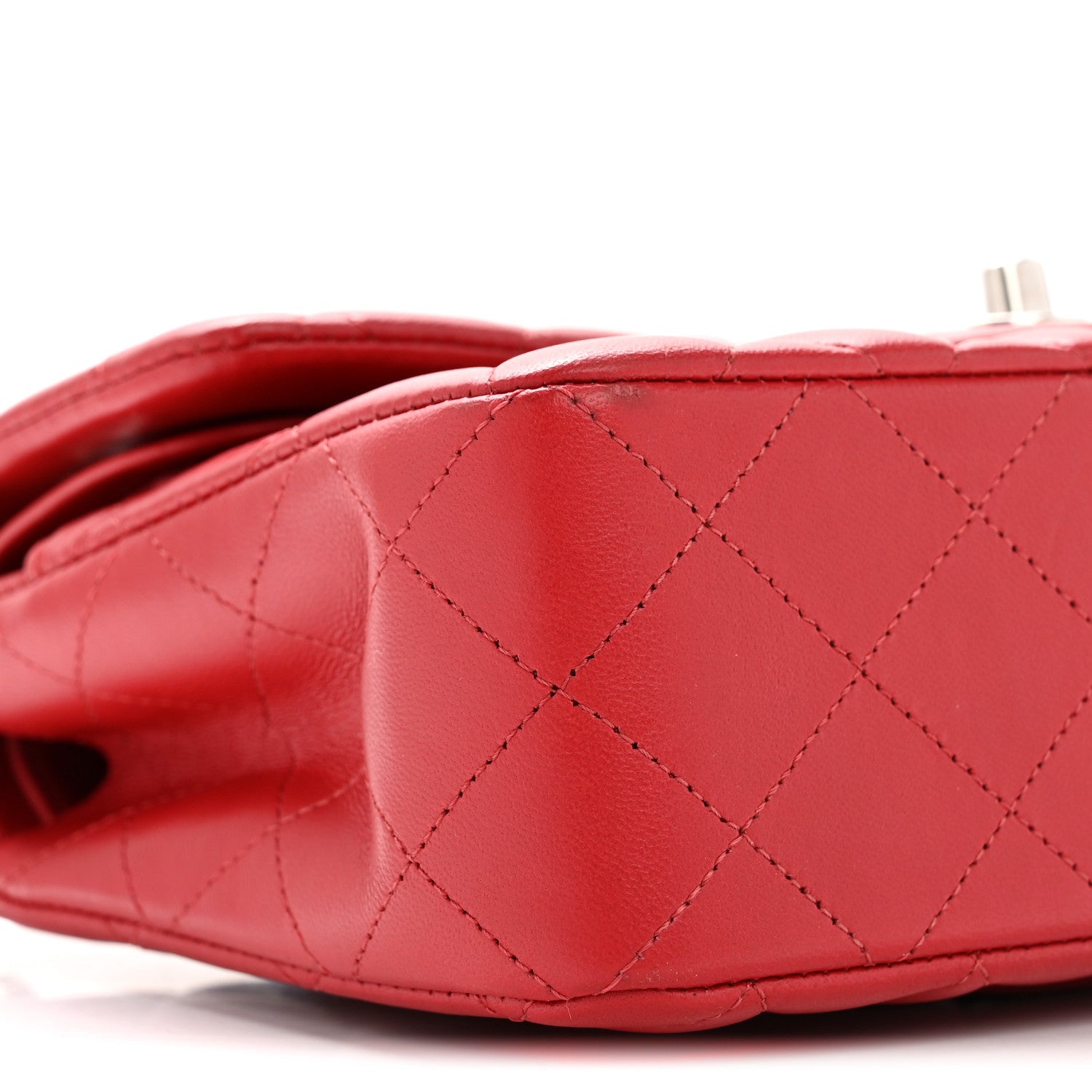 Chanel Lambskin Quilted Small Double Flap Dark Red 9 of 12