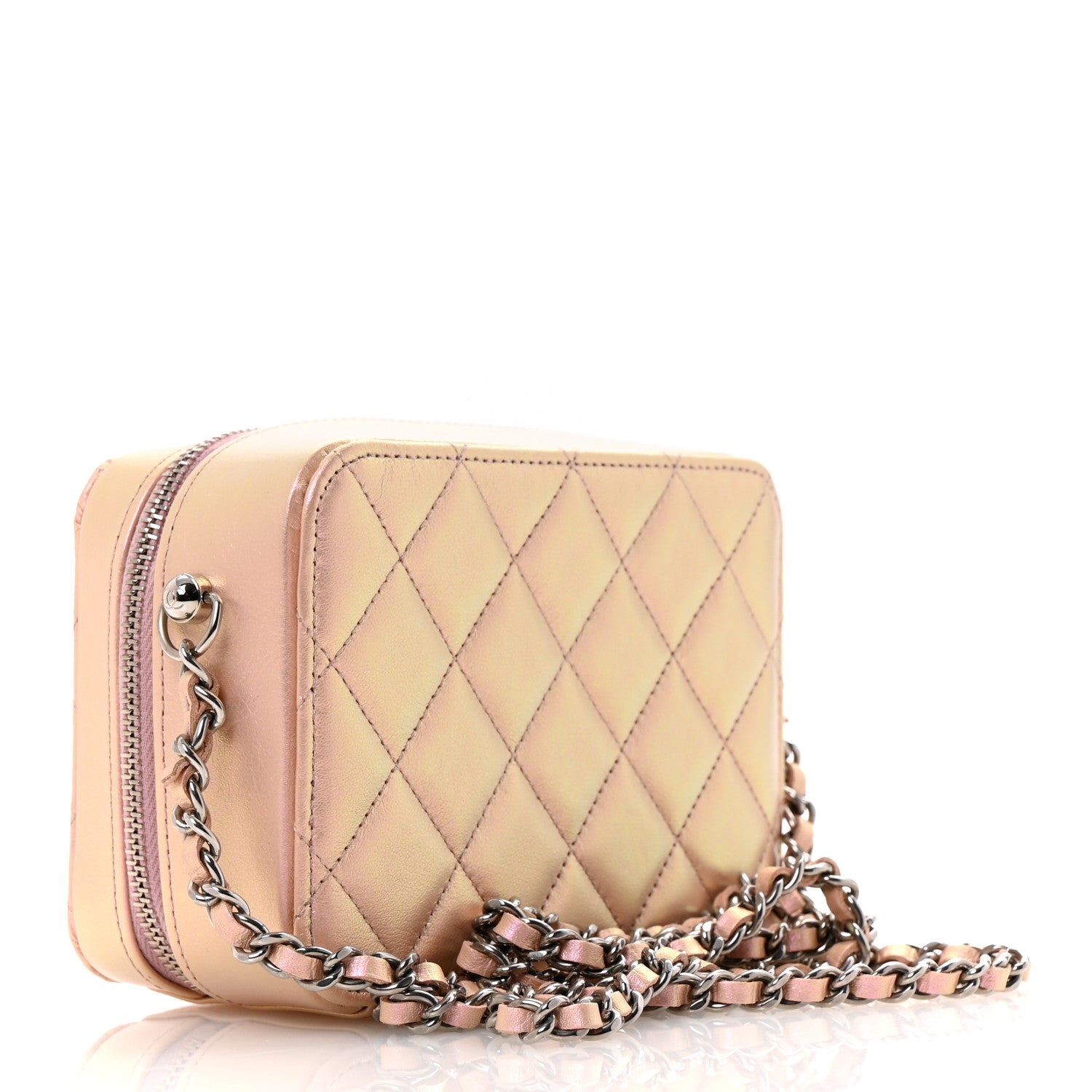 Chanel Iridescent Calfskin Quilted Camera Bag Pink 3 of 11