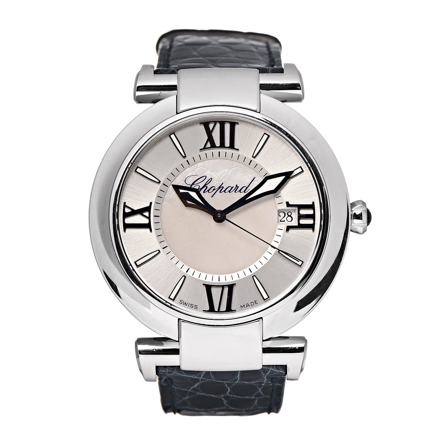 Chopard Stainless Steel Alligator Mother of Pearl 40mm Imperiale Automatic Watch 1 of 10