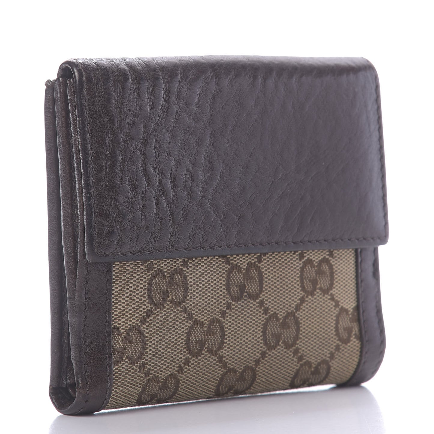 Monogram Interlocking Icon French Flap Wallet Brown