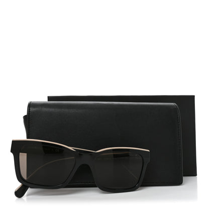 Chanel Acetate Logo Square Sunglasses 5417 Black Beige 7 of 7