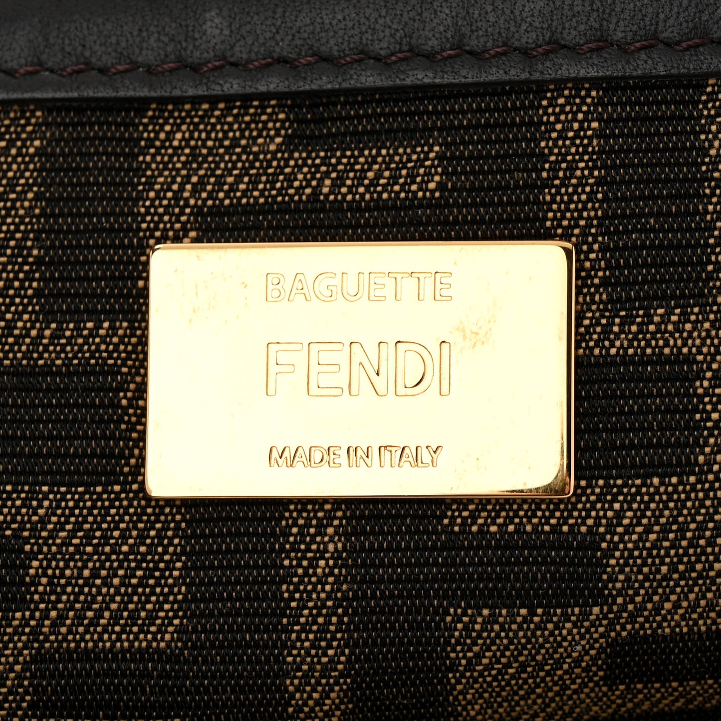 Fabric Jacquard FF 1974 Medium Baguette Tobacco Moro Black
