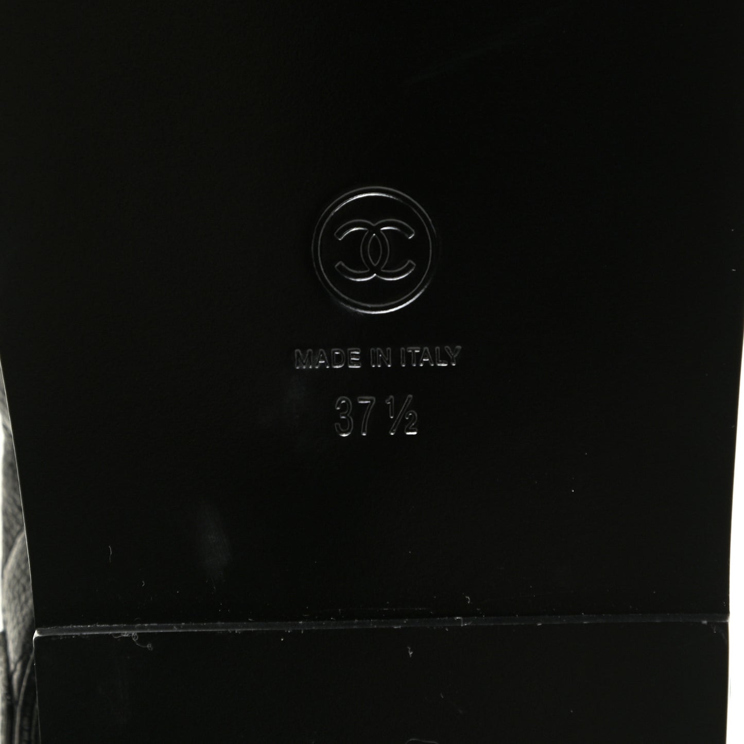 Grained Calfskin Velcro Dad Sandals 37.5 Black