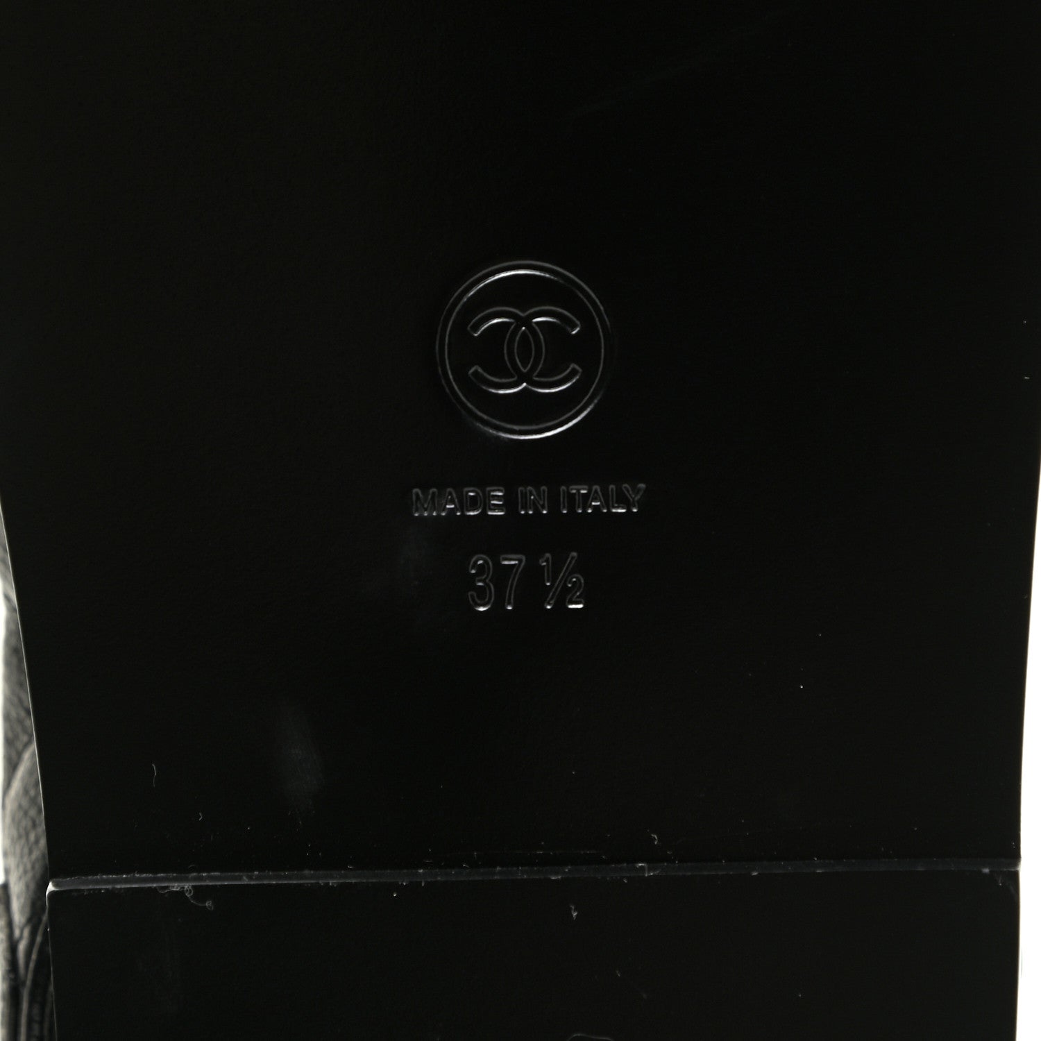Chanel Grained Calfskin Velcro Dad Sandals 37.5 Black 8 of 11