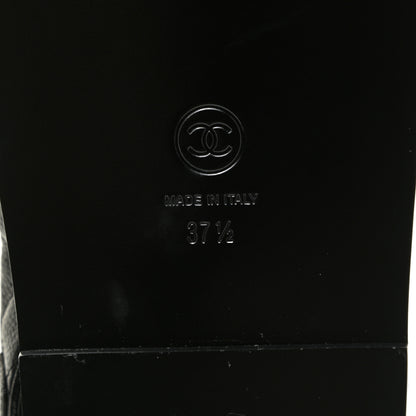 Chanel Grained Calfskin Velcro Dad Sandals 37.5 Black 8 of 11