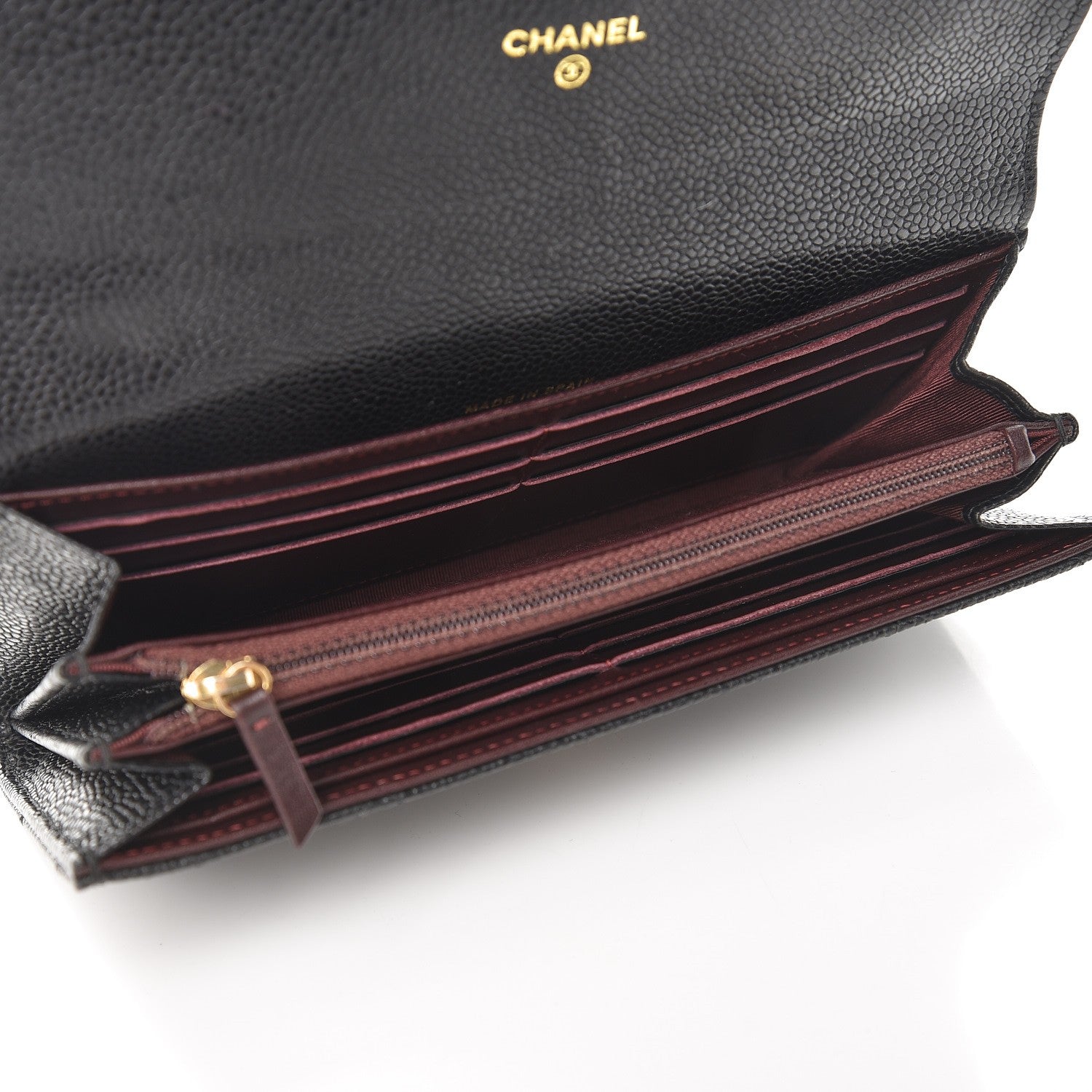 Chanel Caviar Quilted Large Gusset Flap Wallet Black 5 of 14