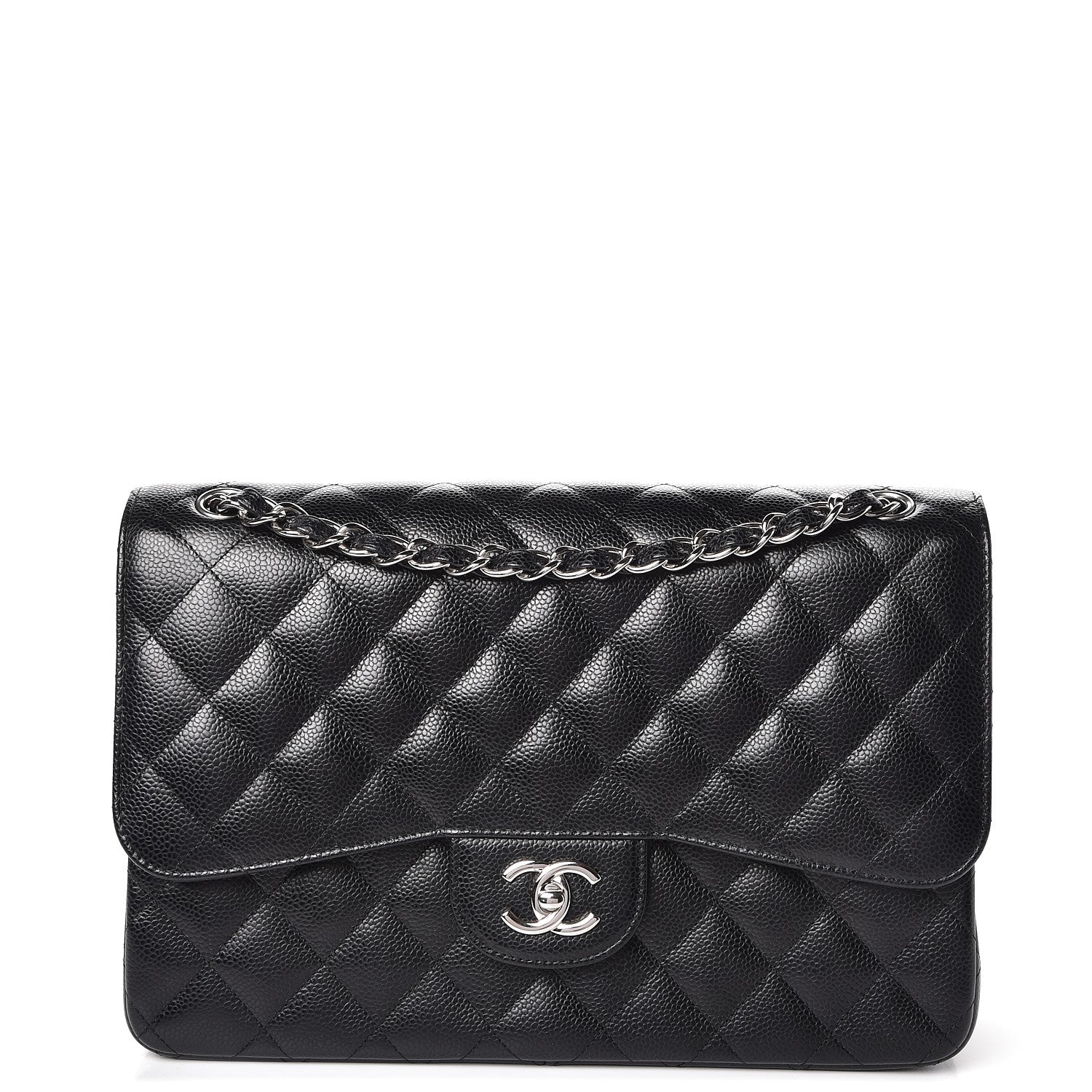 Chanel Caviar Quilted Jumbo Double Flap Black 1 of 10