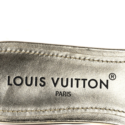 Louis Vuitton Metallic Calfskin Shake Flat Sandal 40 Gold 8 of 10