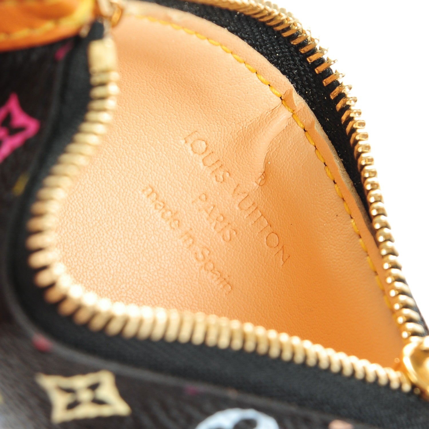 Louis Vuitton Monogram Multicolor Key Pouch Black 6 of 7