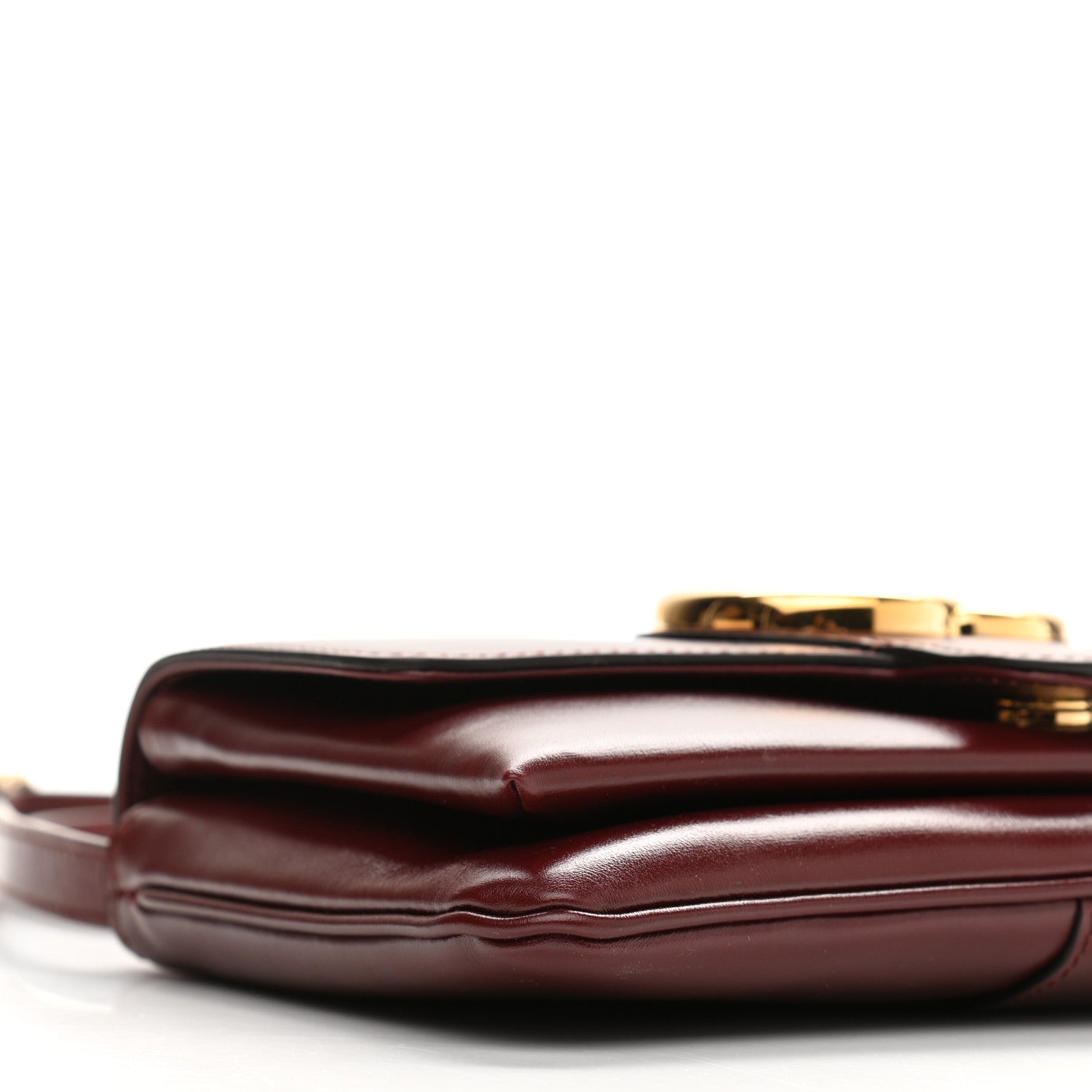Gucci Vitello Palmellato Lux Small Arli Flap Shoulder Bag Vintage Bordeaux 9 of 10