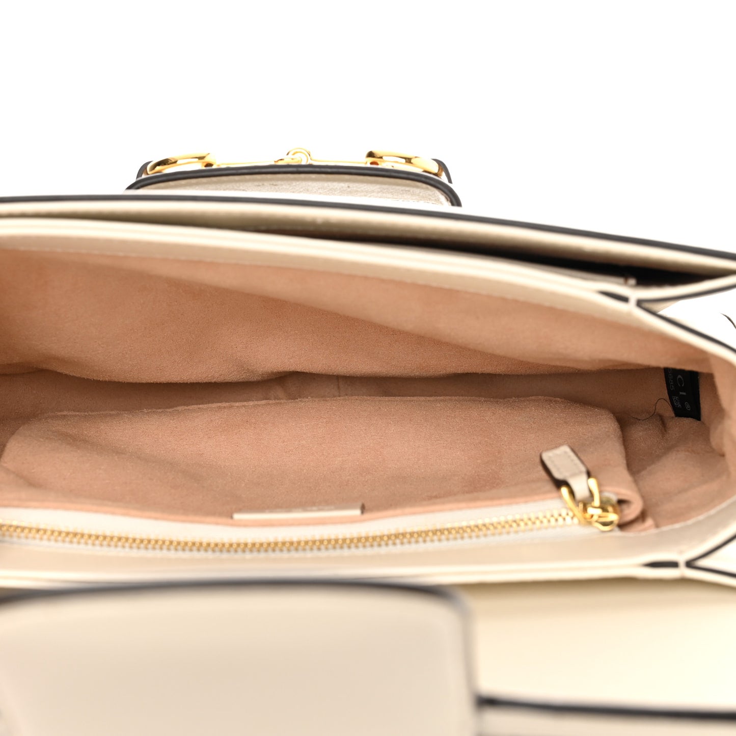 GG Supreme Monogram Horsebit 1955 Shoulder Bag Beige Mystic White