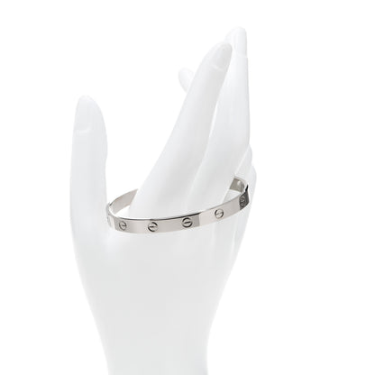 Cartier 18K White Gold LOVE Cuff Bracelet 18 2 of 4