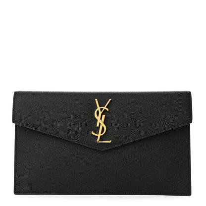 Saint Laurent Grain De Poudre Uptown Pouch Black 1 of 8