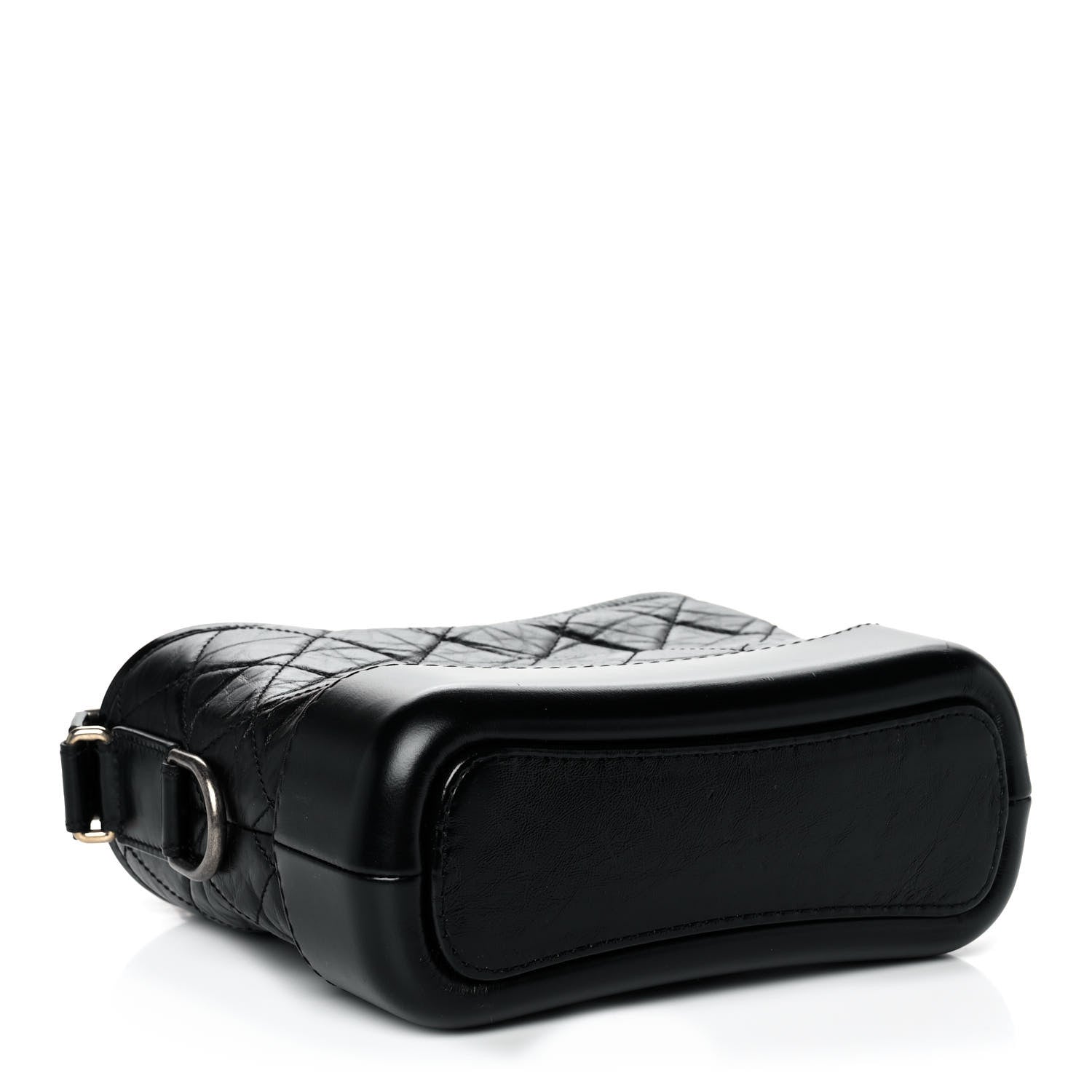 Chanel Aged Calfskin Quilted Small Gabrielle Hobo Black 4 of 12