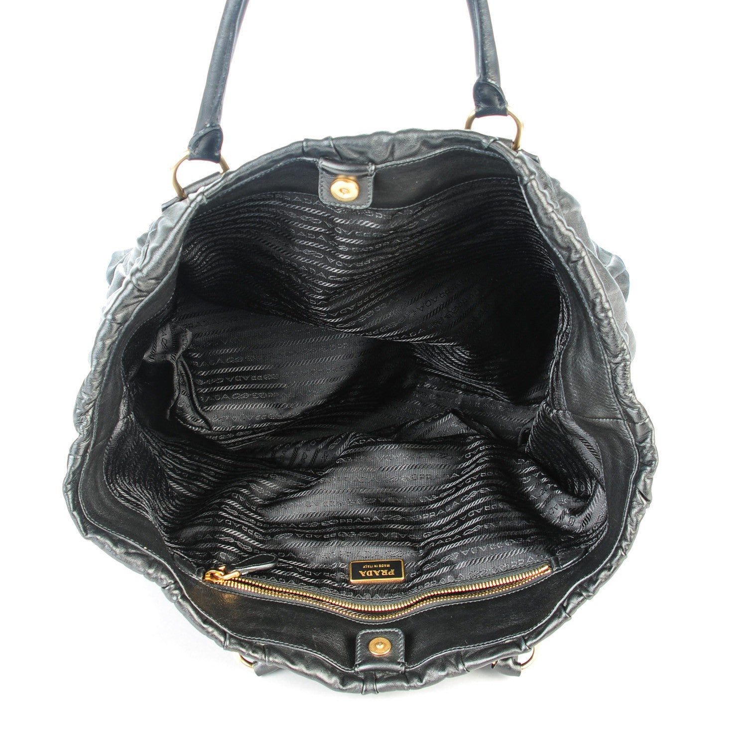 Prada Nappa Gaufre Tote Nero Black 5 of 8