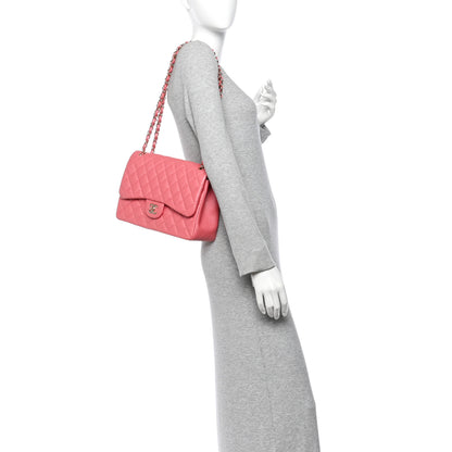 Chanel Lambskin Quilted Jumbo Double Flap Pink 2 of 11
