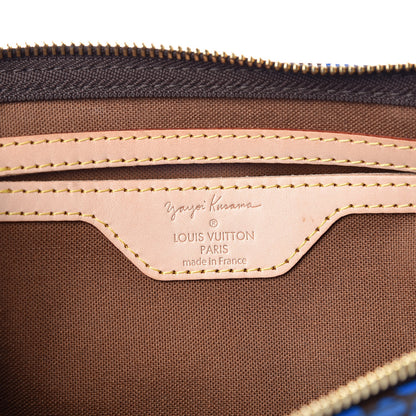 Louis Vuitton Monogram Kusama Town Speedy 30 Blue 6 of 13