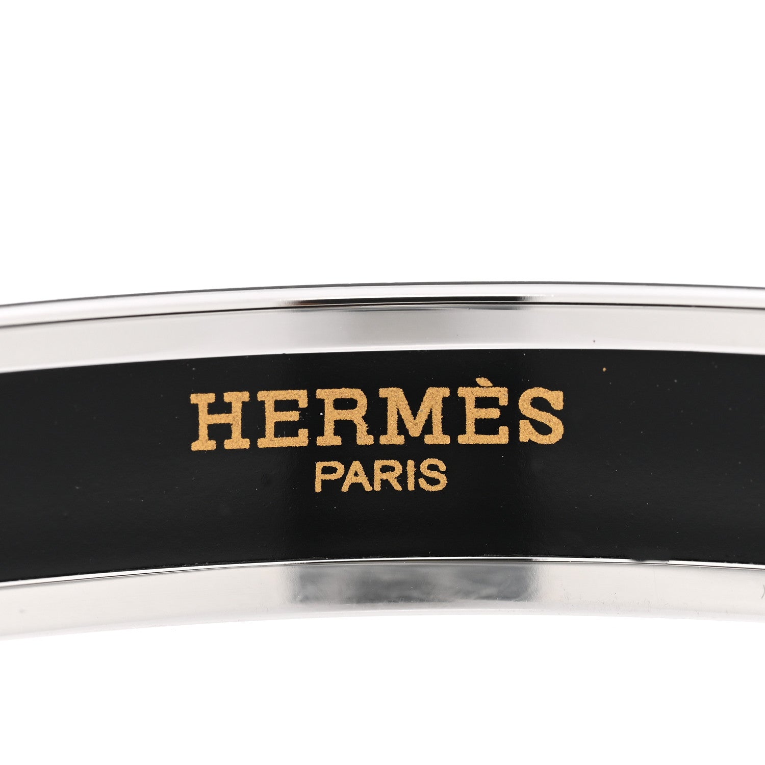 Hermes Enamel Printed Narrow Bracelet 70 Blue Orange 4 of 5