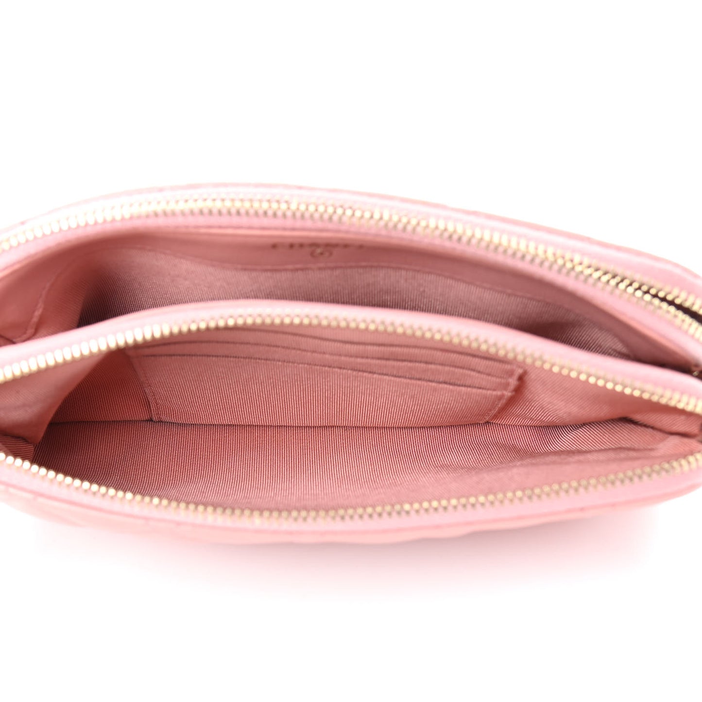 Lambskin Quilted Small Clutch With Chain Pink