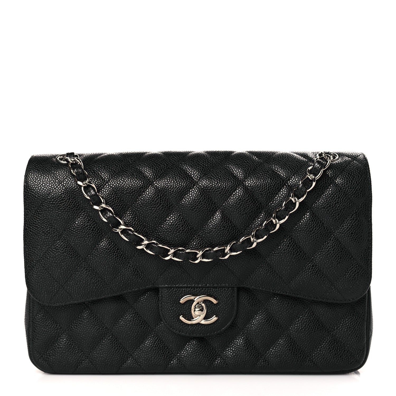 Chanel Caviar Quilted Jumbo Double Flap Black 1 of 9