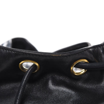Chanel Lambskin CC Drawstring Shoulder Bag Black 13 of 14