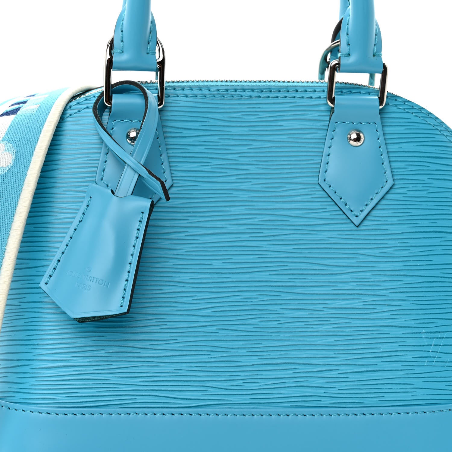 Louis Vuitton Epi Jacquard Alma BB Turquoise 7 of 9