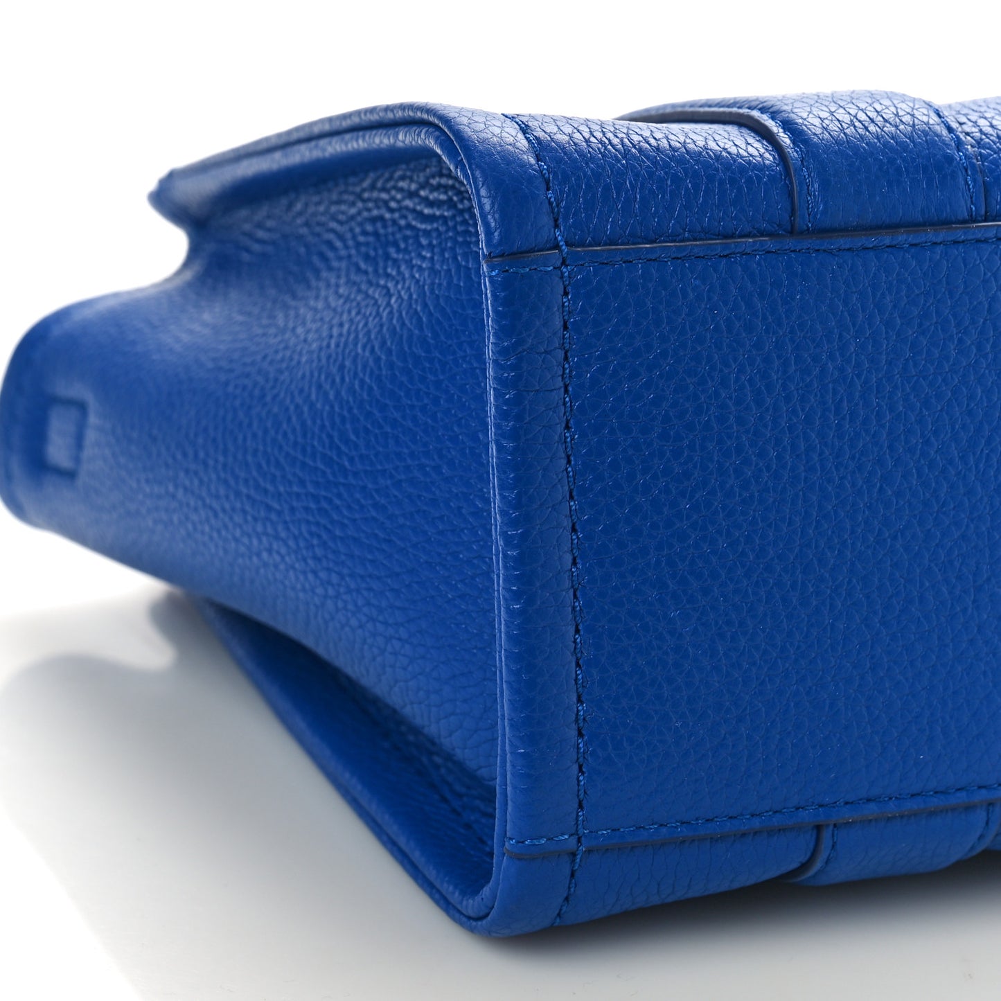 Grained Calfskin Small The Tote Bag Cobalt