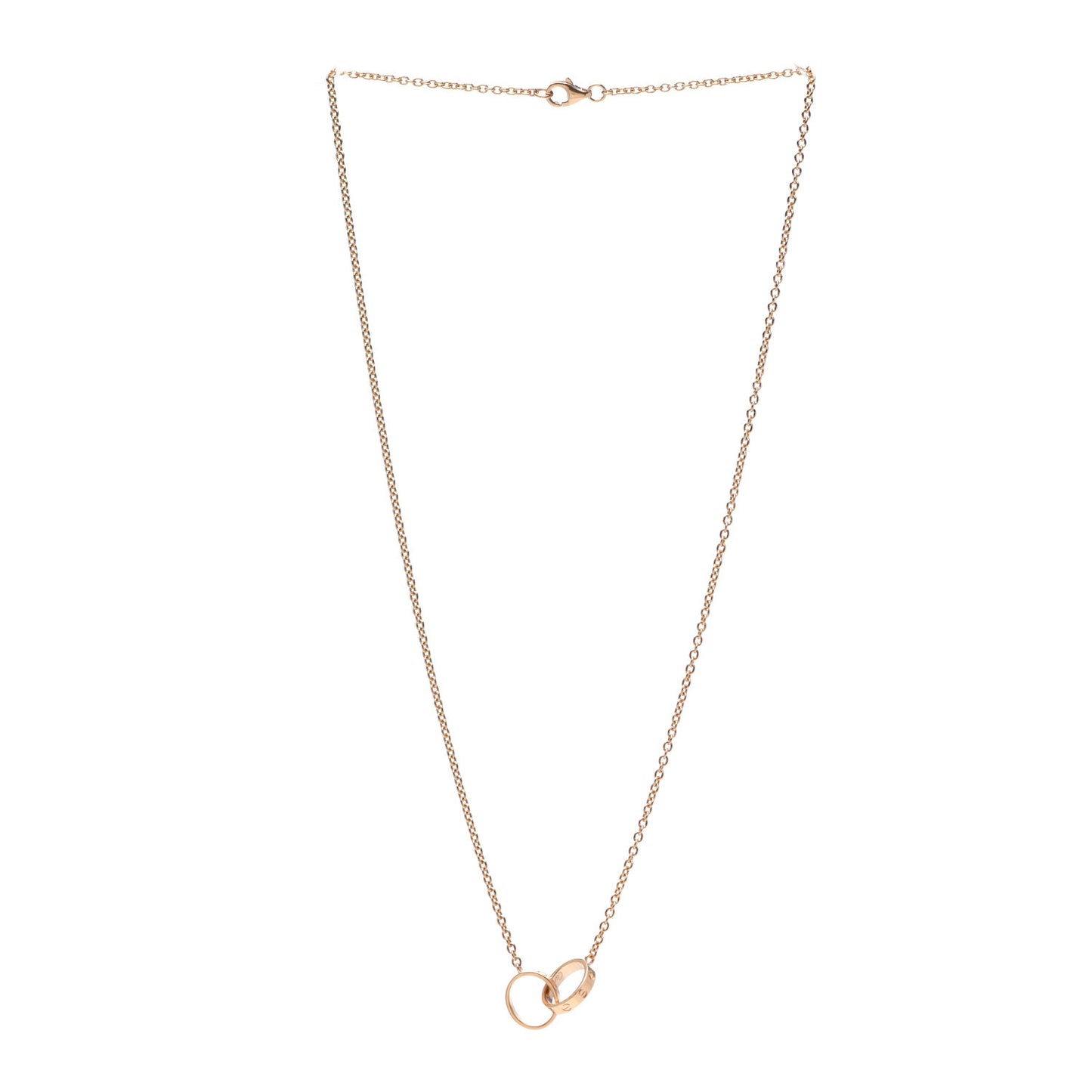 18K Pink Gold Interlocking LOVE Necklace