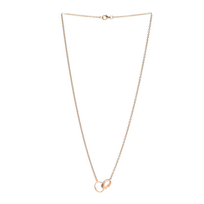 Cartier 18K Pink Gold Interlocking LOVE Necklace 3 of 5