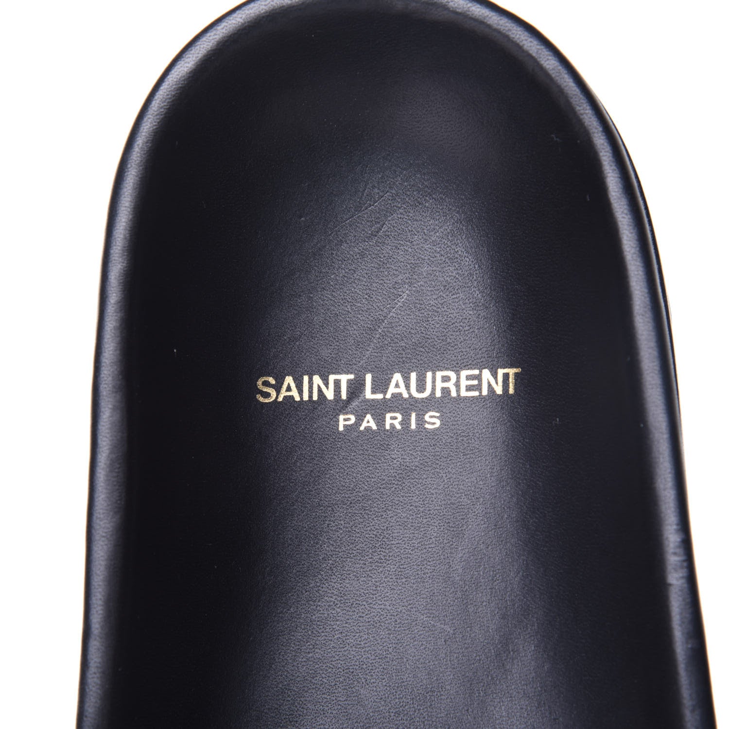 Saint Laurent Calfskin Monogram Jimmy Joan Slide Sandals 42 Black 9 of 10