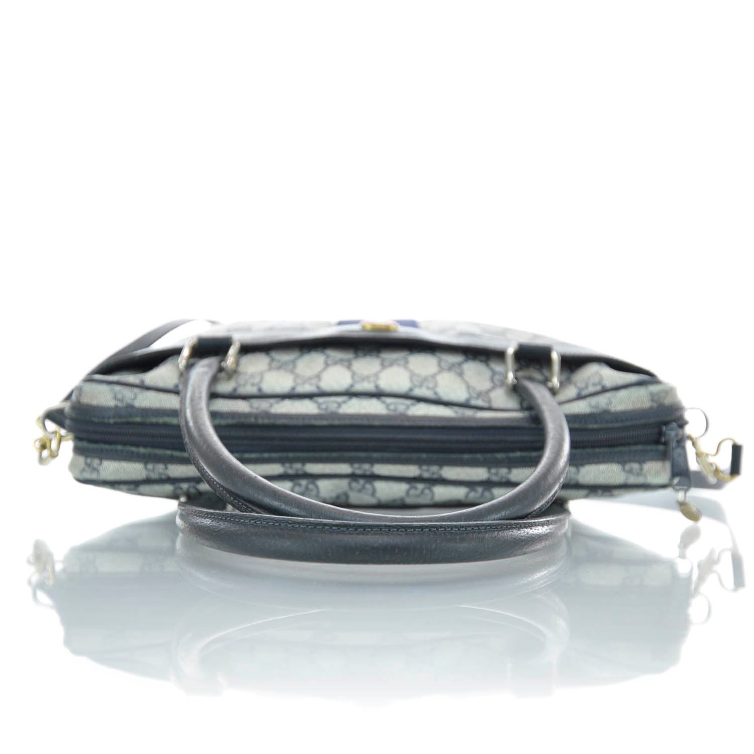 Gucci Monogram Web Tote Navy 5 of 9