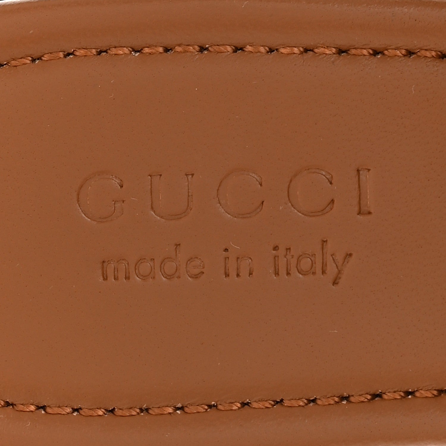 Gucci Calfskin Monogram Horsebit Womens Slide Sandals 37 Beige Ebony Sundial 7 of 9
