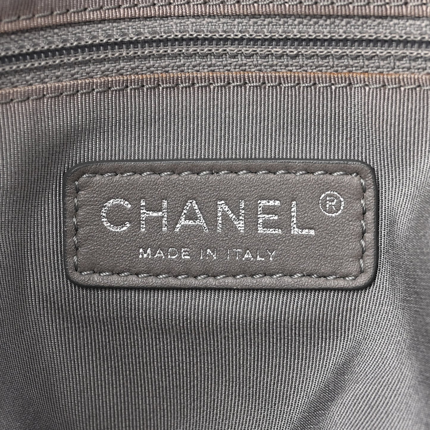 Nylon Quilted CC Logo Tote Black