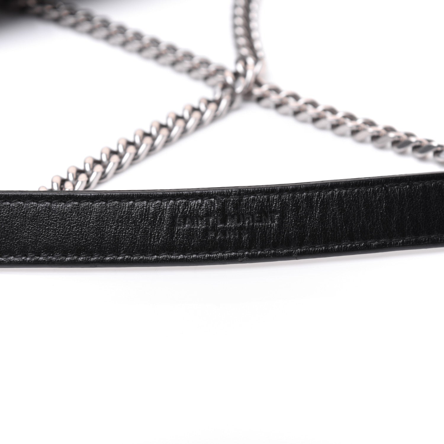 Saint Laurent Calfskin Y Quilted Monogram Small Loulou Chain Satchel Black 20 of 21