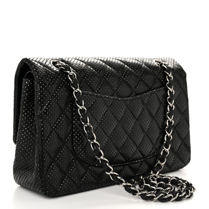 Chanel Lambskin Perforated Medium Double Flap Black 3 of 12