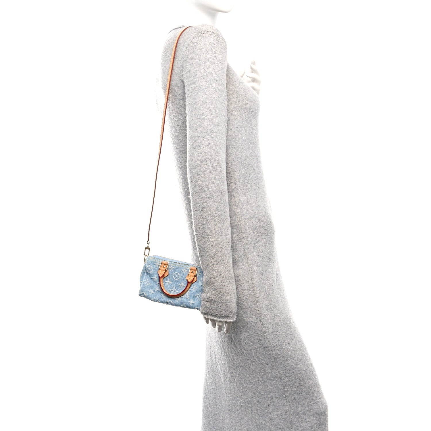 Louis Vuitton Monogram Denim Nano Speedy Sky Blue 3 of 9