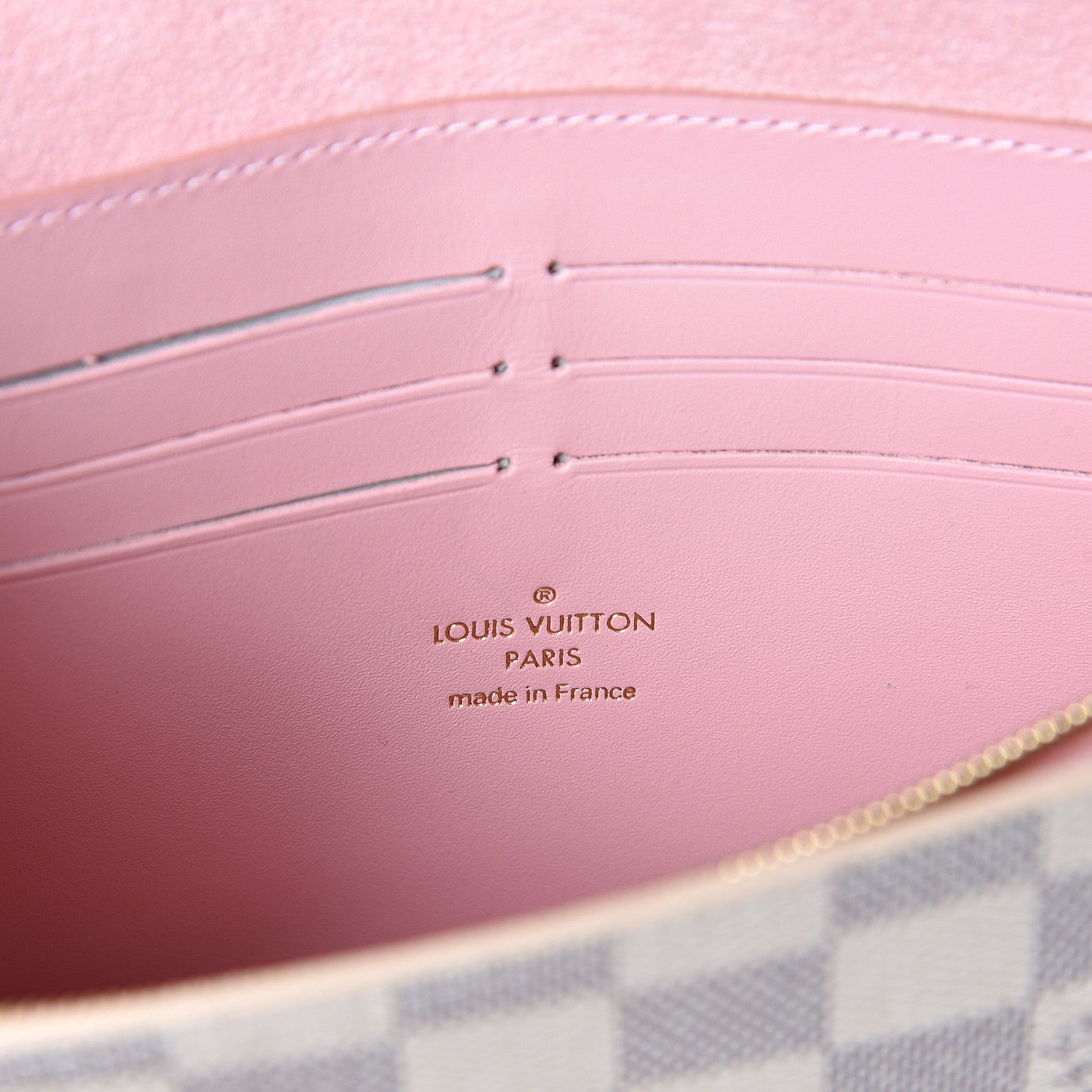 Louis Vuitton Damier Azur Croisette Chain Wallet Rose Ballerine 5 of 10